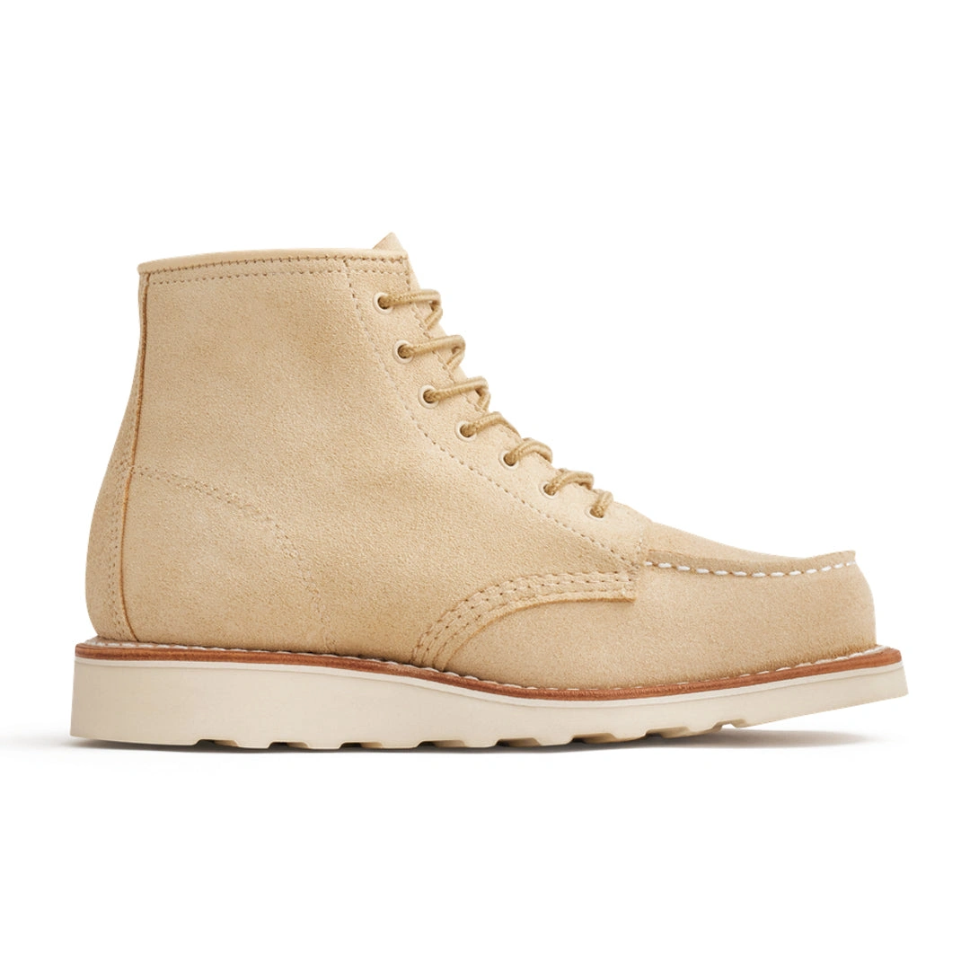 Creamy Abilene Boots: Walk the West in Style. 6-Inch Moc Toe Perfection.